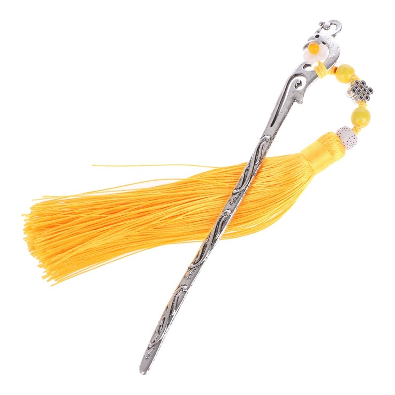 Chinese Style Vintage Classic Metal Bookmark Tassel Beads School Office Supplies P82A: 6
