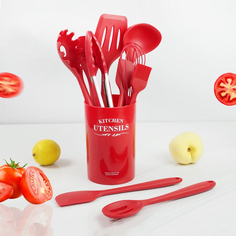Red/Black Heat-Resistant Silicone Cookware Nonstick Cooking Tools Kitchen Baking Tool Sold Separately Kitchen Accessories