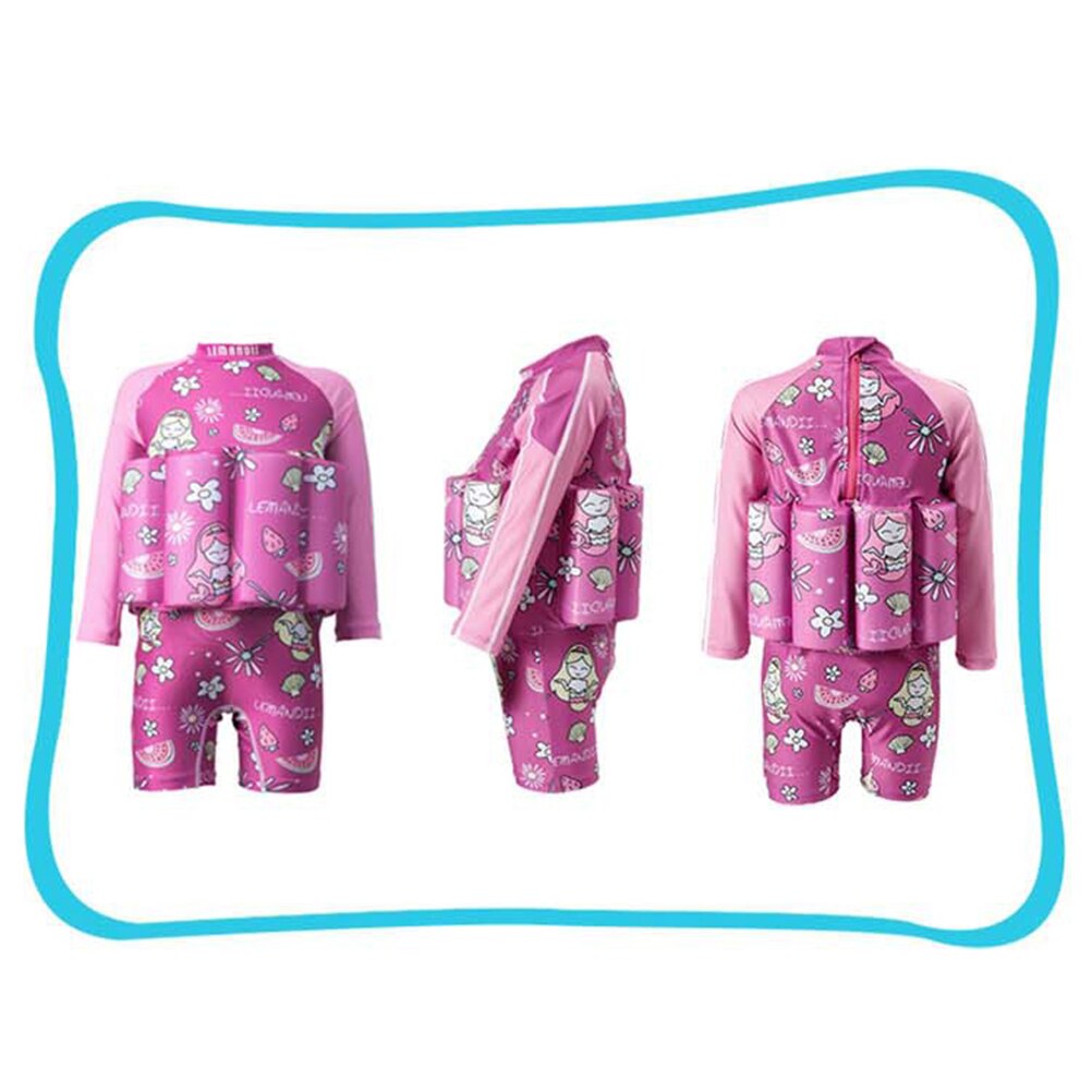 Baby Girls Swimsuit Buoyant One-Piece Swimsuit Swimming Clothes Bath Suits Protection Swimwear For Kids Maillot De Bain Fille