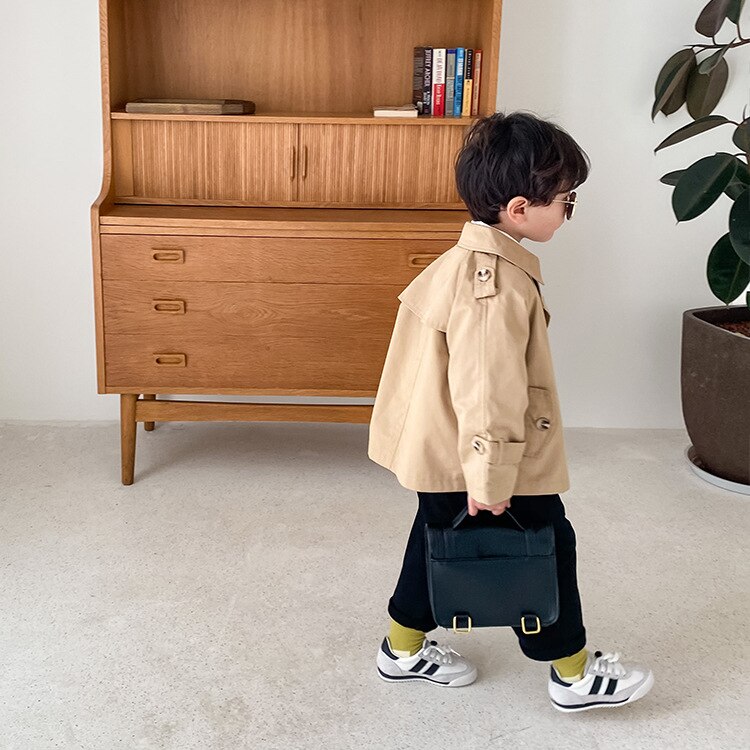 Spring Boy Girls Clothes Spring Double Breasted Children Trench Jackets Children Wind Coats Kids Loose Outwears for 2-7Y
