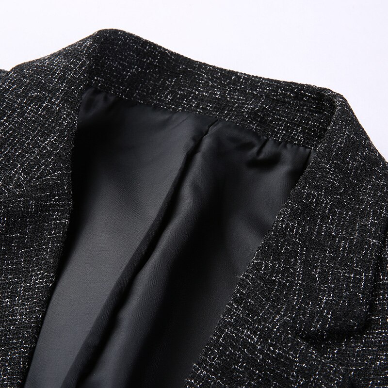 Mærke blazer jakke mænd enkelt knap slim fit jakkesæt koreansk sort kjole jakke fest afslappet herre tøj