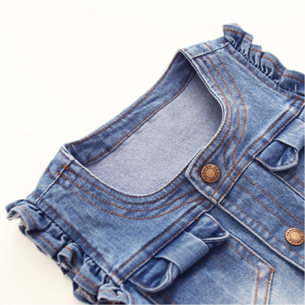 Mudkingdom Little Girls Denim Jeans Denim gilet senza maniche capispalla moda primavera autunno top abiti da ragazza giacche per bambini