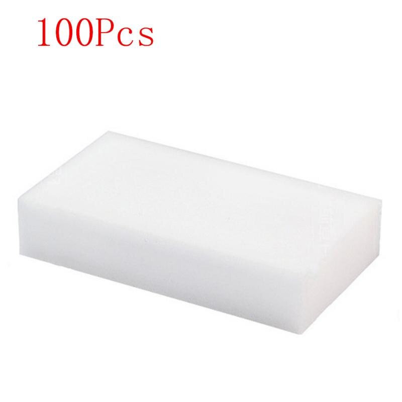 20/40/50Pcs Wit Multifunctionele Magic Sponge Gum Cleaner Melamine Spons Schoonmaken Sponzen Afwas sponzen 10x6x2cm: 100pcs