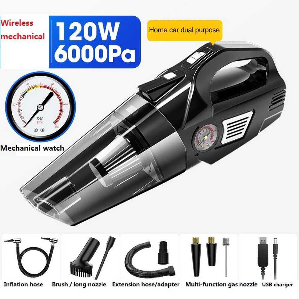 Car Vacuum Cleaner Wired Car Model Wireless Family Car Dual-use Model Multifunction Handheld Cordless Vacuums Car Vacuum Cleaner: Wireless mechanical