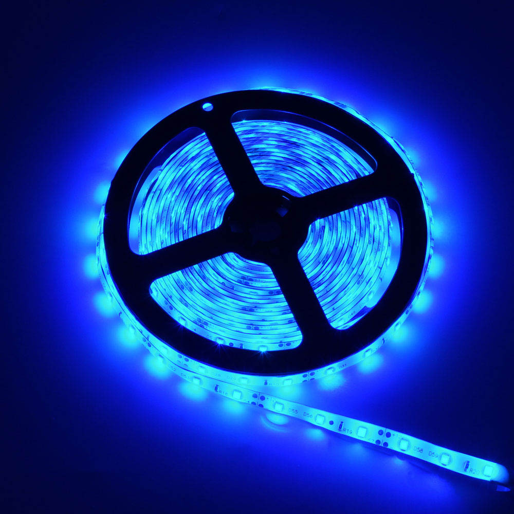 High Bright SMD LED Strip Waterproof 5M 300LED DC 12V LED Light Strips Flexible Tape RGB /Warm/White/Blue/Red/Green/Pink: Blue / NON Waterproof IP20