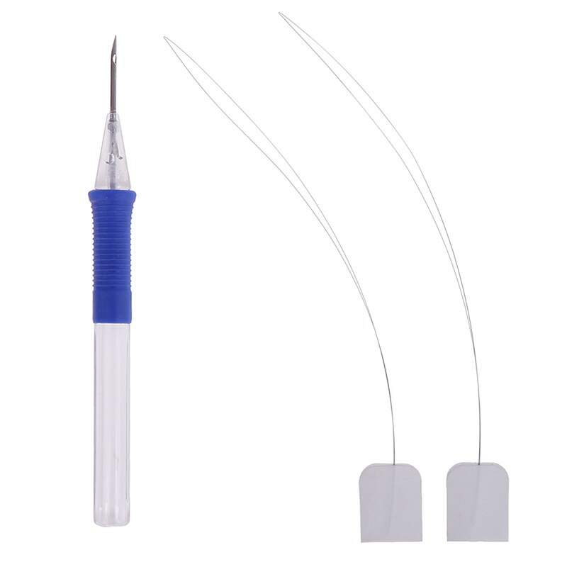 DIY Hand Embroidery Pen Practical ABS Plastic DIY Crafts Magic Embroidery Pen Set Punch Needle Sewing Acc: Blue
