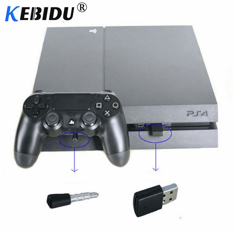 Kebidumei-Adaptador USB para auriculares PS4, Dongle con Bluetooth 3,5, 4,0mm, EDR, rendimiento estable