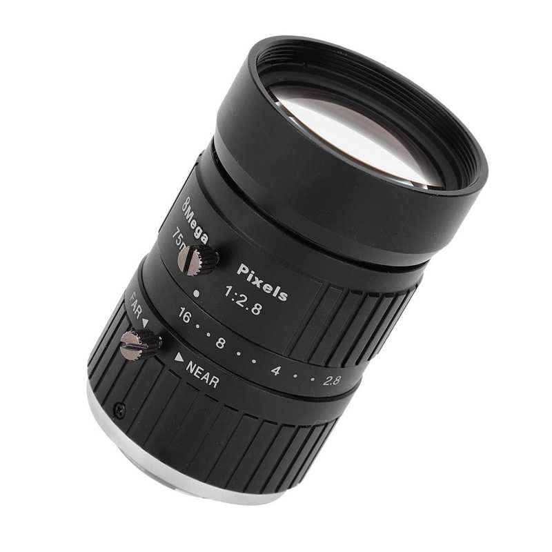 Manual Iris Lens 8MP Lens C Mount 75mm Length 1in Image Format Manual Aperture for Industrial Camera Camera Lens