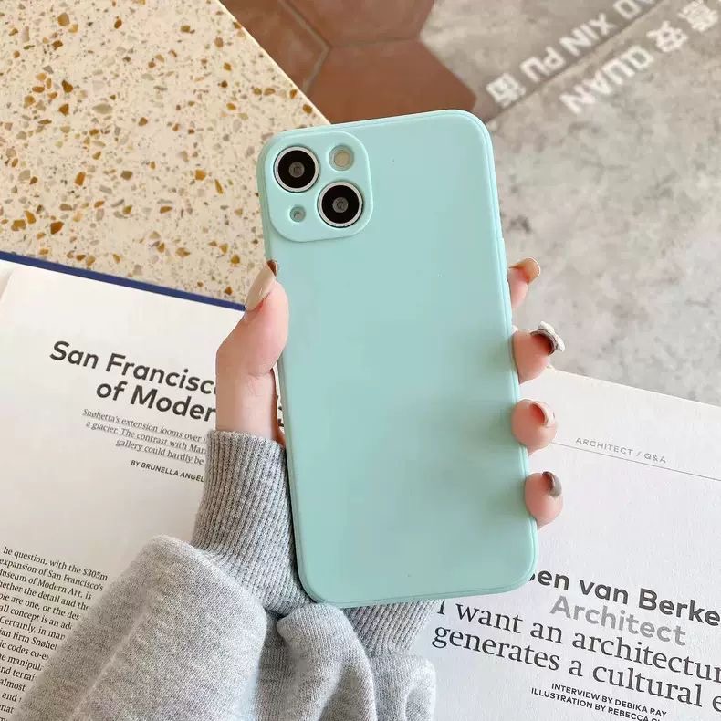 Wielokolorowe silikonowe etui na telefon komórkowy Tpu 1 szt. do iPhone 15 14 13 Silikonowe etui na Apple iPhone Etui Silikonowe: Srebrny