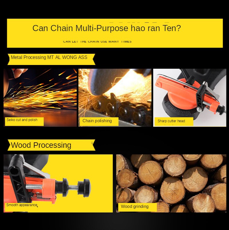 Portable Electric Chainsaw Chain Sharpener Grinder Grinding Machine Garden Tools for Household and Industrial