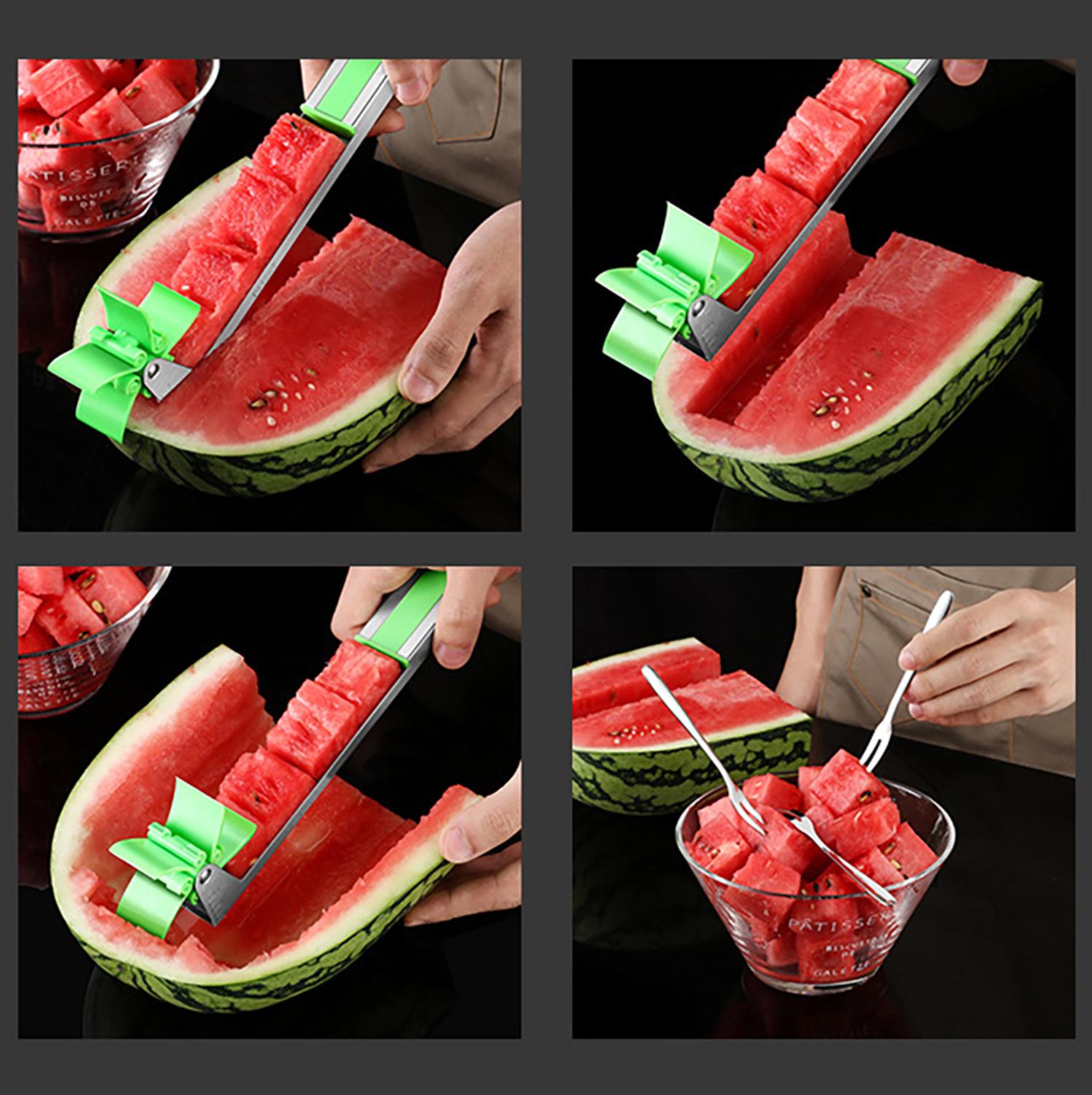 Vandmelon skærer multi melon skære maskine rustfrit stål vindmølle frugt husstand artefakt køkken værktøj