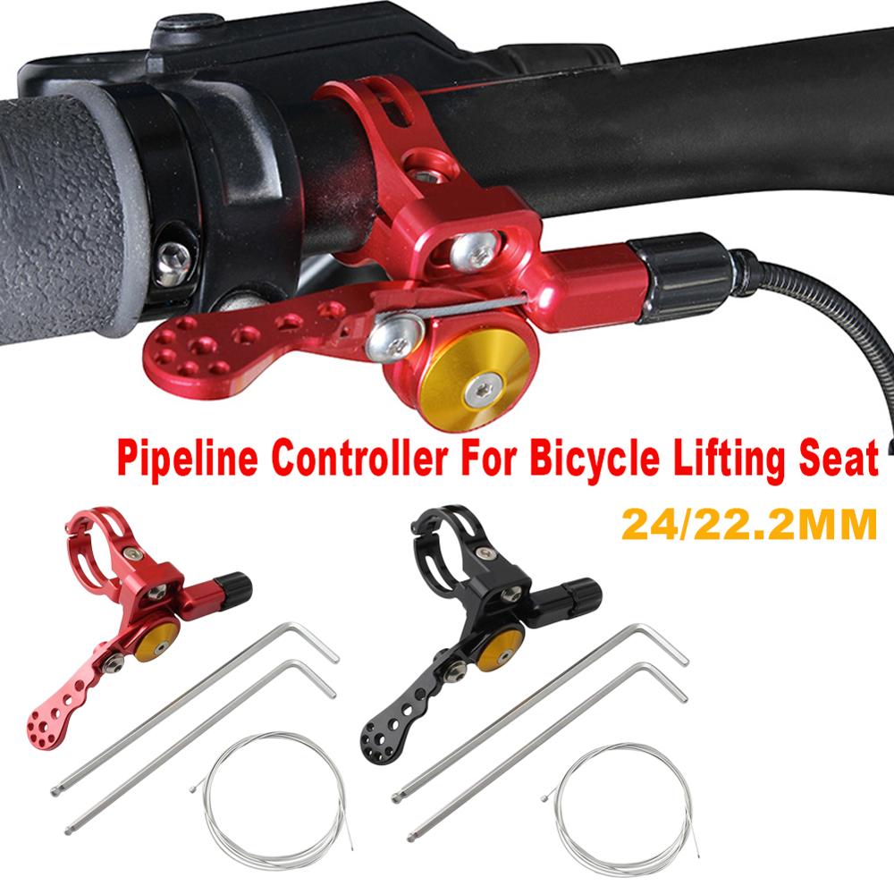 22.2/24MM MTB Road Bicycle Dropper Post Seatpost Adjust Seat Post Mechanical Remote Control Lever Universal Shifter