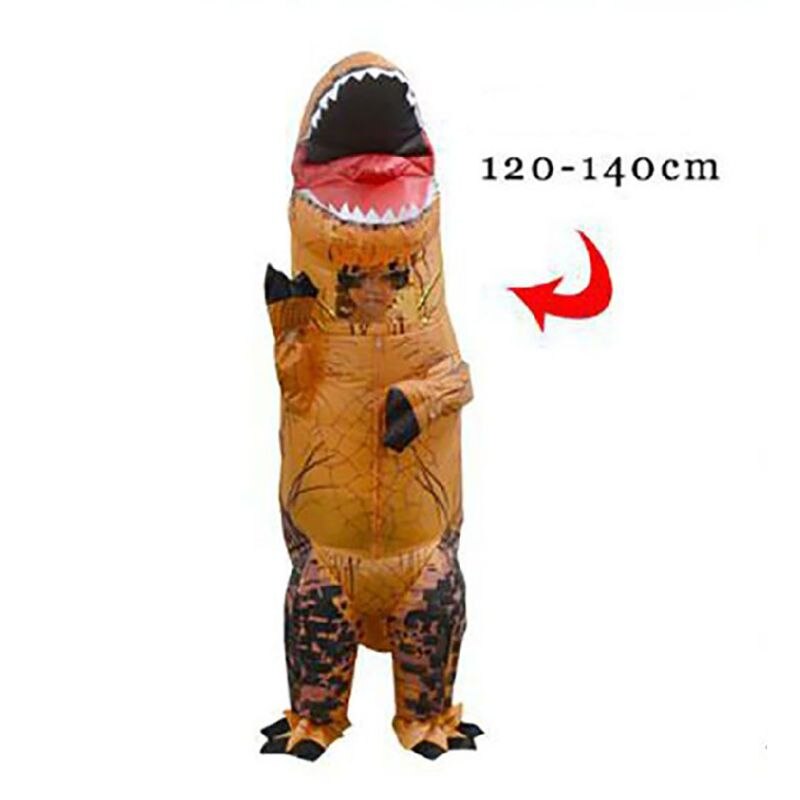 Inflatable Dinosaur Costume Mascot Child Adults Halloween Blowup Outfit Cosplay XX9E