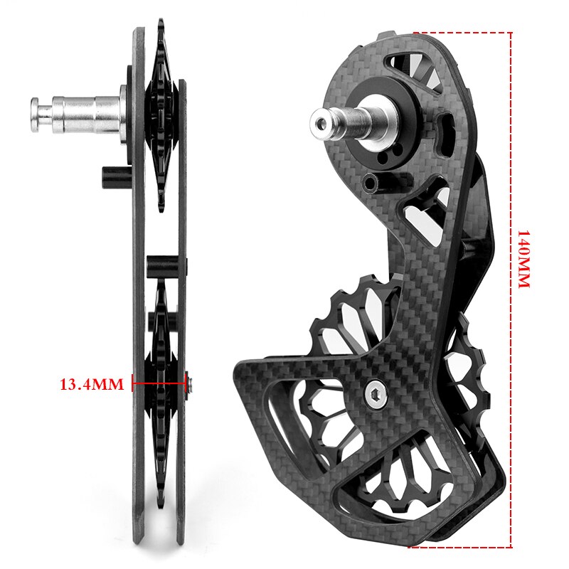Mtb polkupyörän hiilikuitu keraaminen takavaihtaja 17t hihnapyörän ohjainpyörä shimano  r6800 r7000 r8000 r9100 polkupyörän vaihtajalle