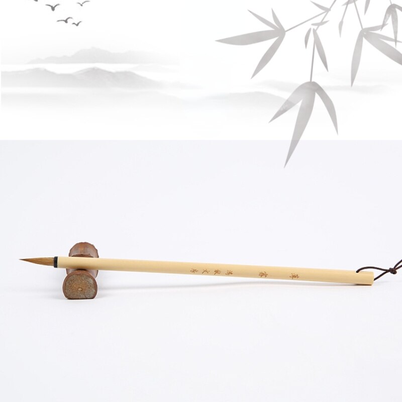 Calligraphy Brush Pen Weasel Hair Small Regular Script Brushes Chinese Watercolor Painting Scriptures Copying Brush Tinta China