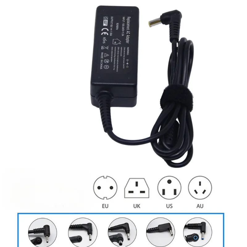 Cargador adaptador de CA para portátil Acer Aspire, fuente de alimentación de 19V, 3.42A, 65W, 5,5x1,7mm, 5315, 5630, 5735, 5920, 5535, 5738, 1 ud.