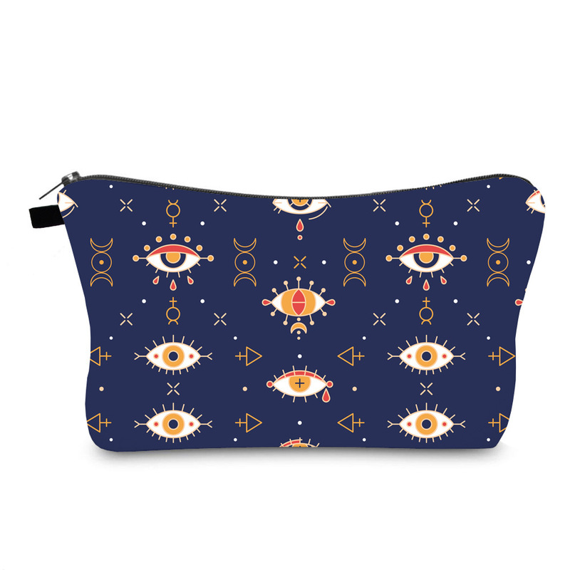 FUDEAM Turkish Blue Evil Eye Portable Women Travel Storage Bag Toiletry Organize Cosmetic Bag Waterproof Female Lucky MakeUp Bag: 8