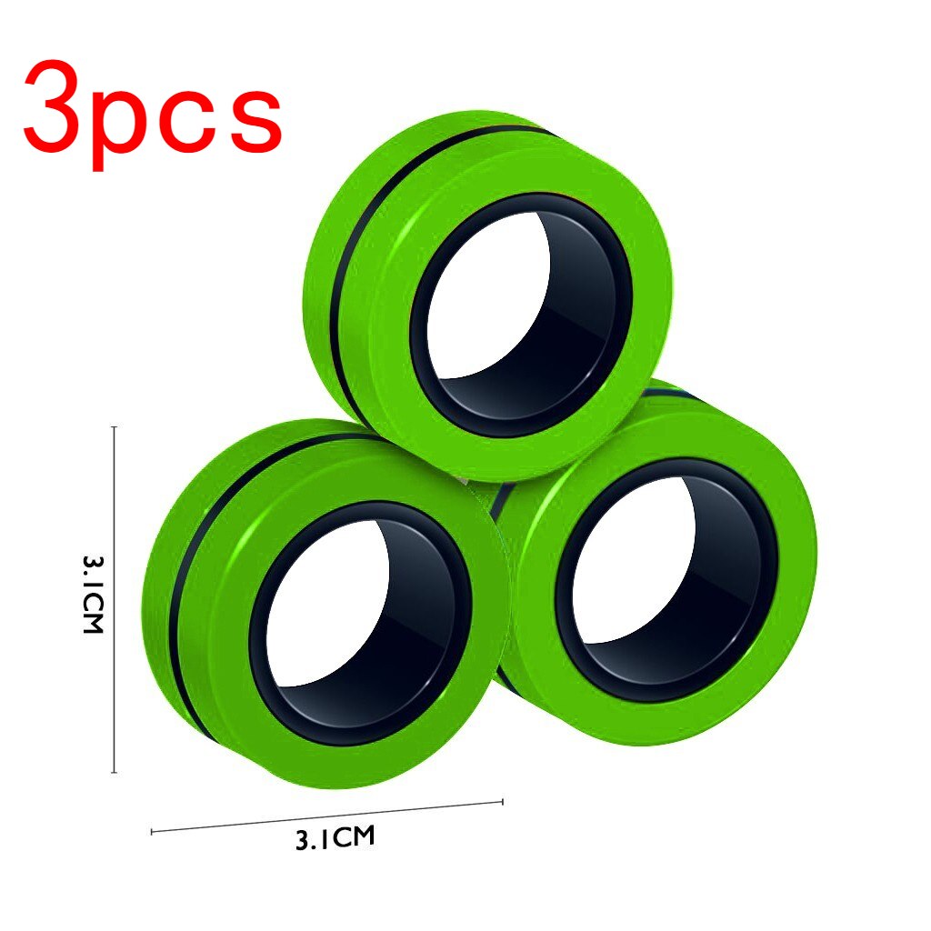 3 stücke Anti-Stress Finger Magnetische Ringe Kreative Magnetische Armband Ring Entpacken Spielzeug Magie Ring Requisiten Werkzeuge Dekompression spielzeug: K