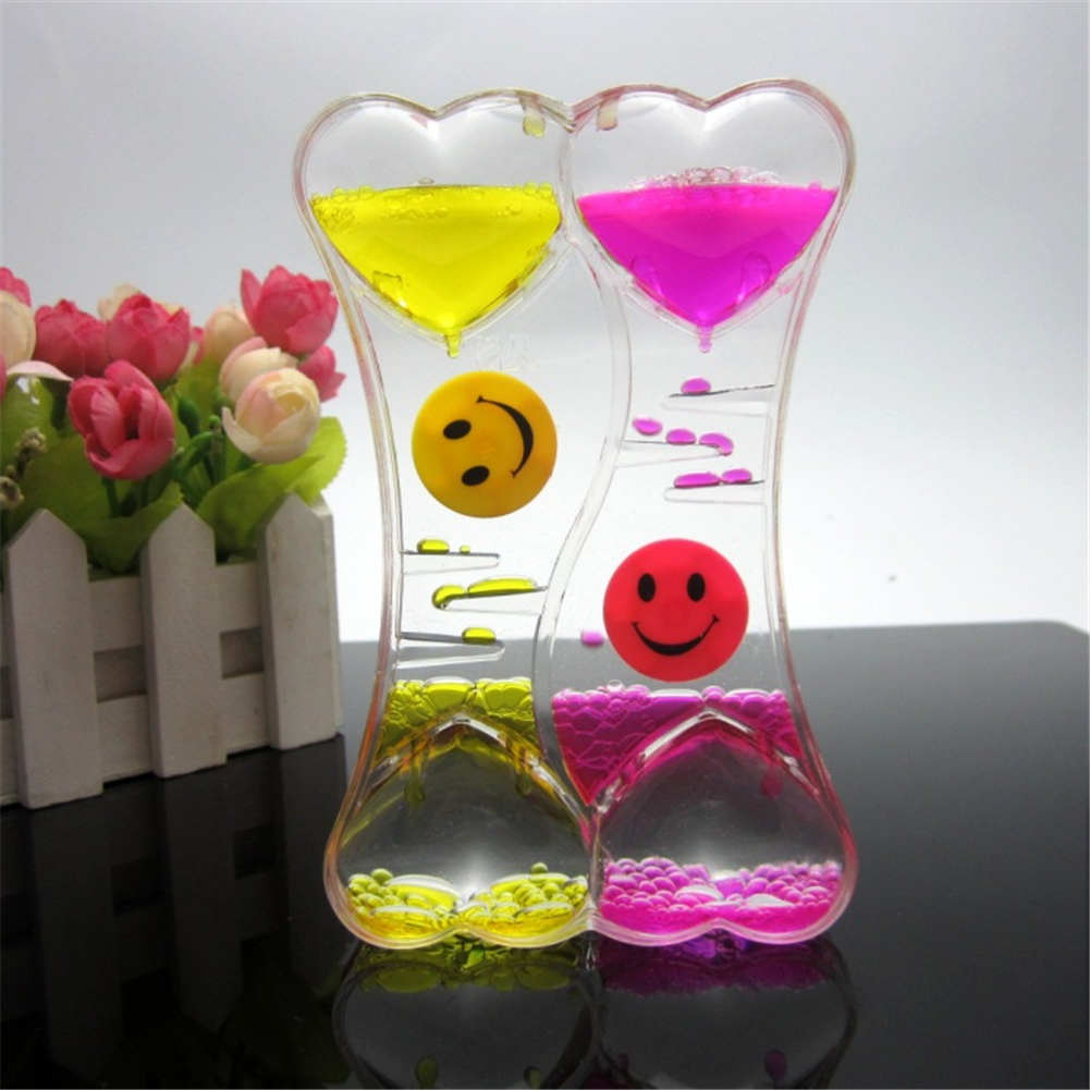 1pc Liquid Hourglasses Dynamic Transparent Oil Timer Hour Glass Decoration for Home WXV