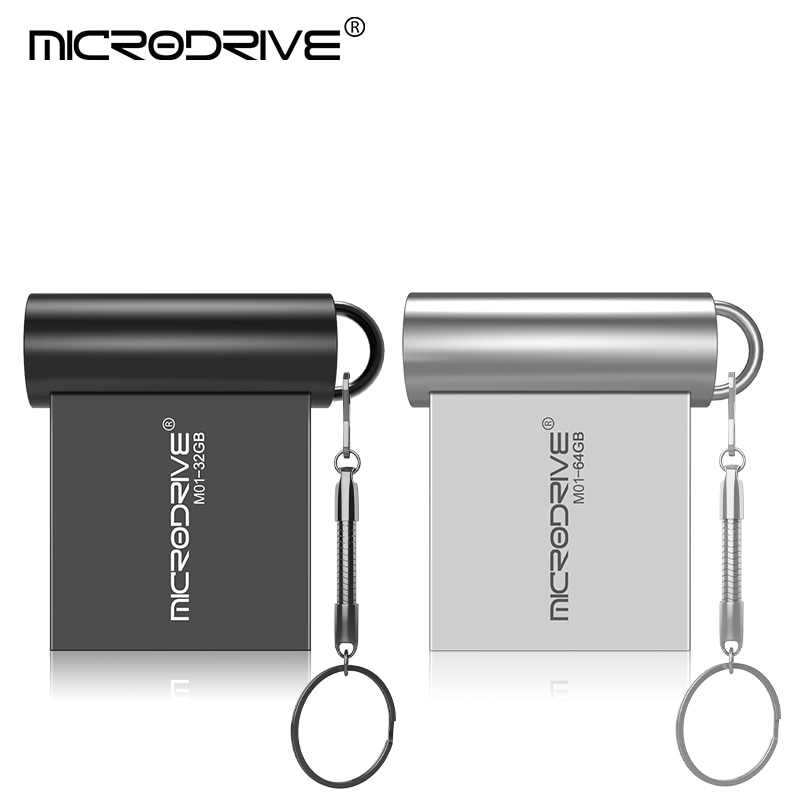 Memoria USB a prueba de agua Super Mini Metal 128GB 64GB 32GB 16GB 8GB 4GB pendrive u disco con llavero