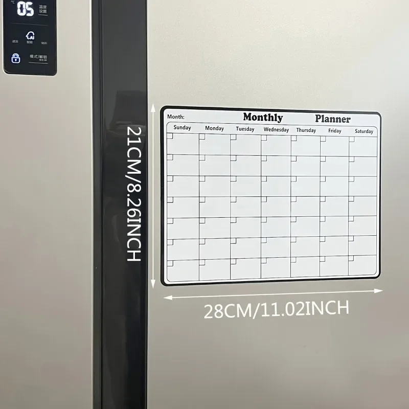 28 x 21cm kjøleskapskalender magnetisk tørrvisk kalender whiteboardkalender til kjøleskapsplanleggere: misligholde tittel