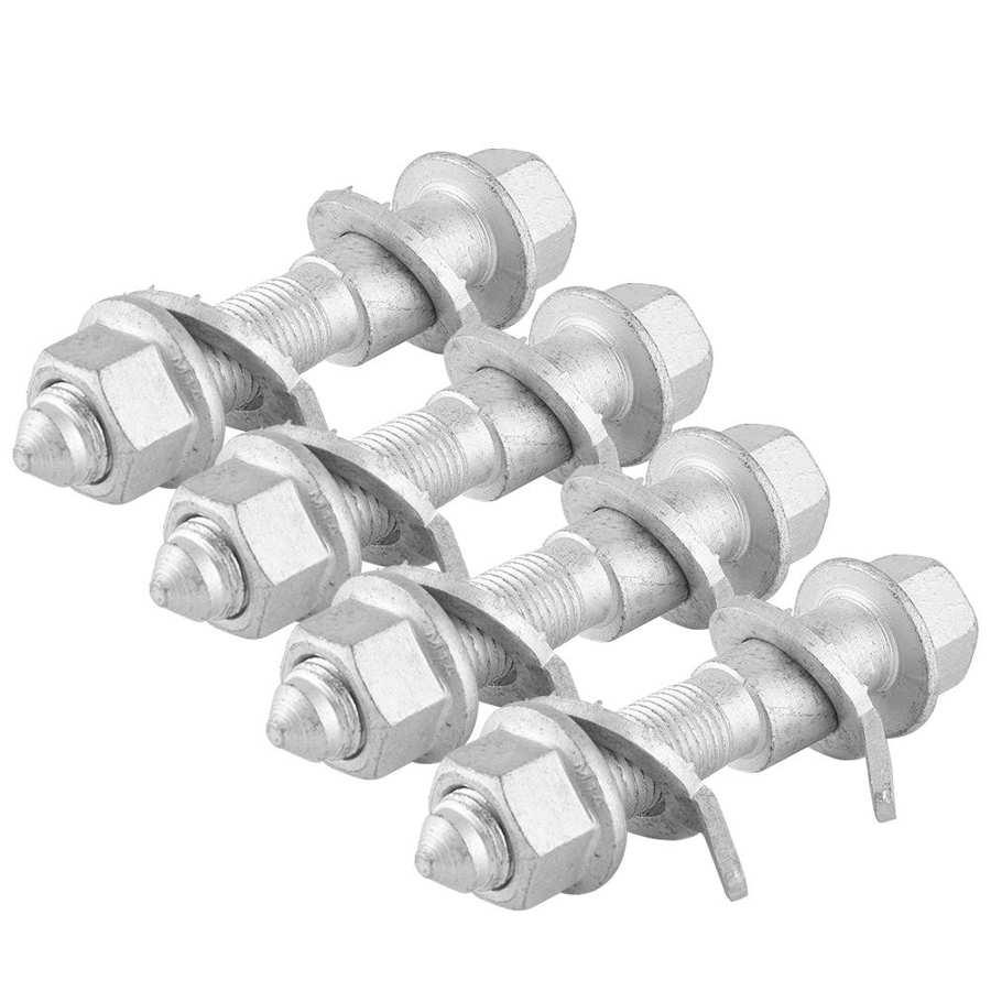 4pcs 0.67in Adjustable Camber Bolts Kit 4 Wheel Positioning Alignment 10.9 Intensity