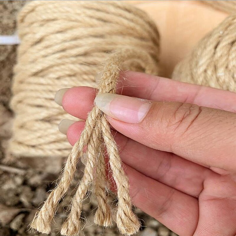 50Metre Natural Twine Braided Rope, Crafting Twine String Thick Twine for DIY Artwork, Gardening Applications