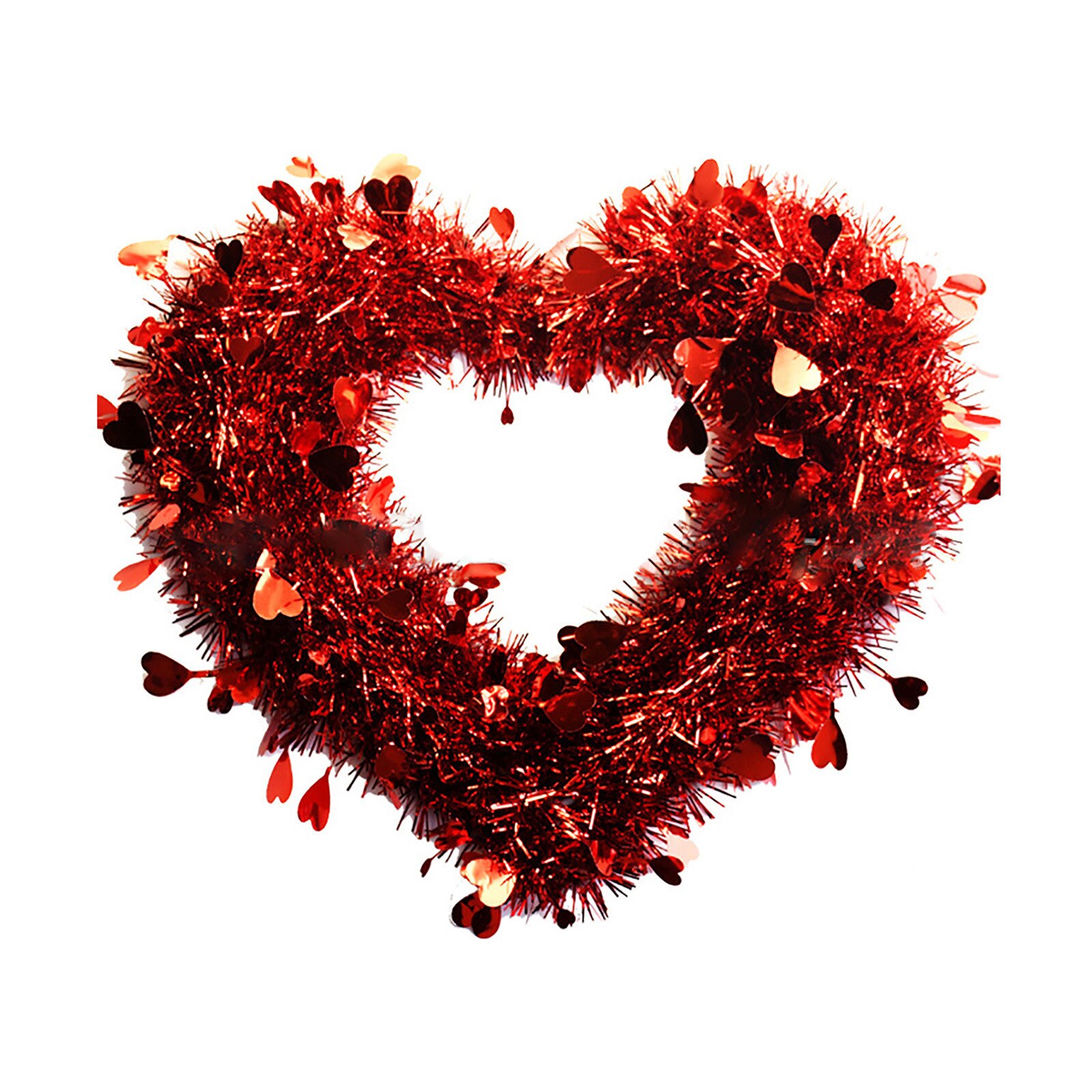 Valentine's Day Love Heart Shape Garland Wall Hanging Decoration Party Pendant Party Wedding Room Decoration Wreaths