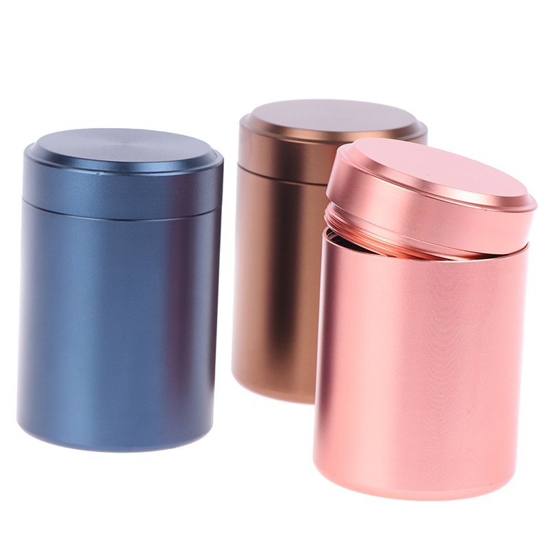 1 pc aluminiumsforseglede bokser av metall bærbar reise te lufttett luktbeskyttet beholder stashkrukke 65*45mm