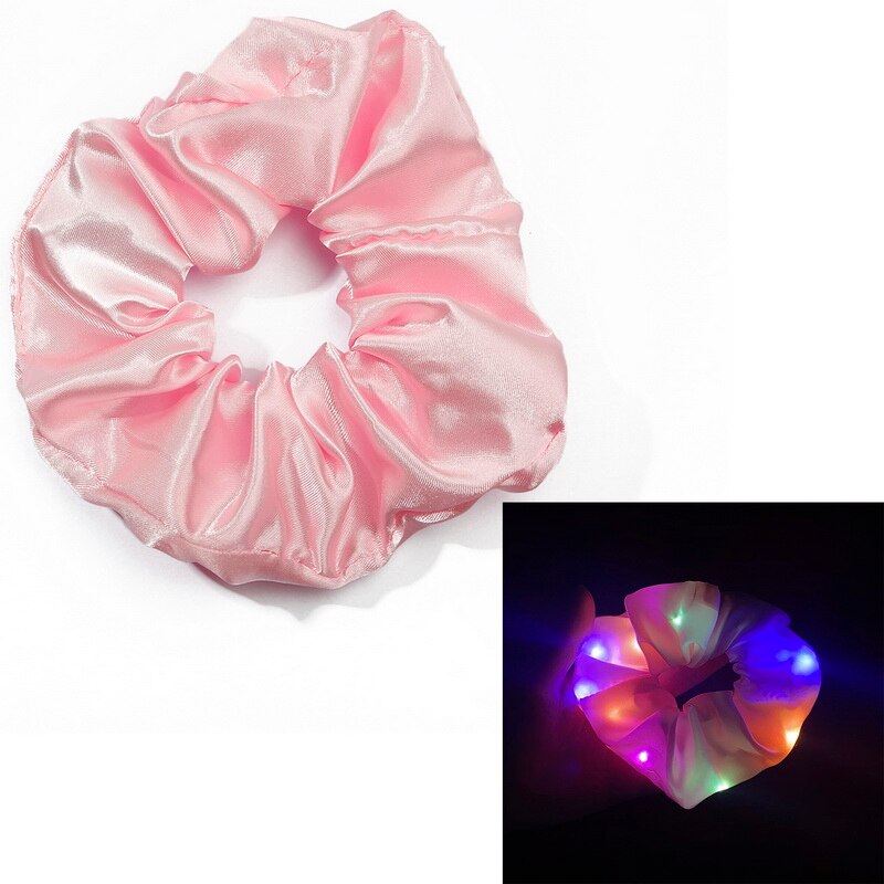 Blød chiffon kvinder hår scrunchie elastiske hårbånd jule strækbart hår bånd hestehale lilla ensfarvet tilbehør: 08