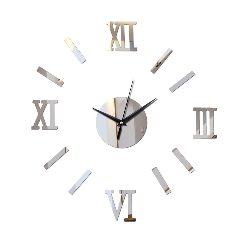 quartz watch wall clock modern diy acrylic mirror clocks Europe reloj de pared large decorative