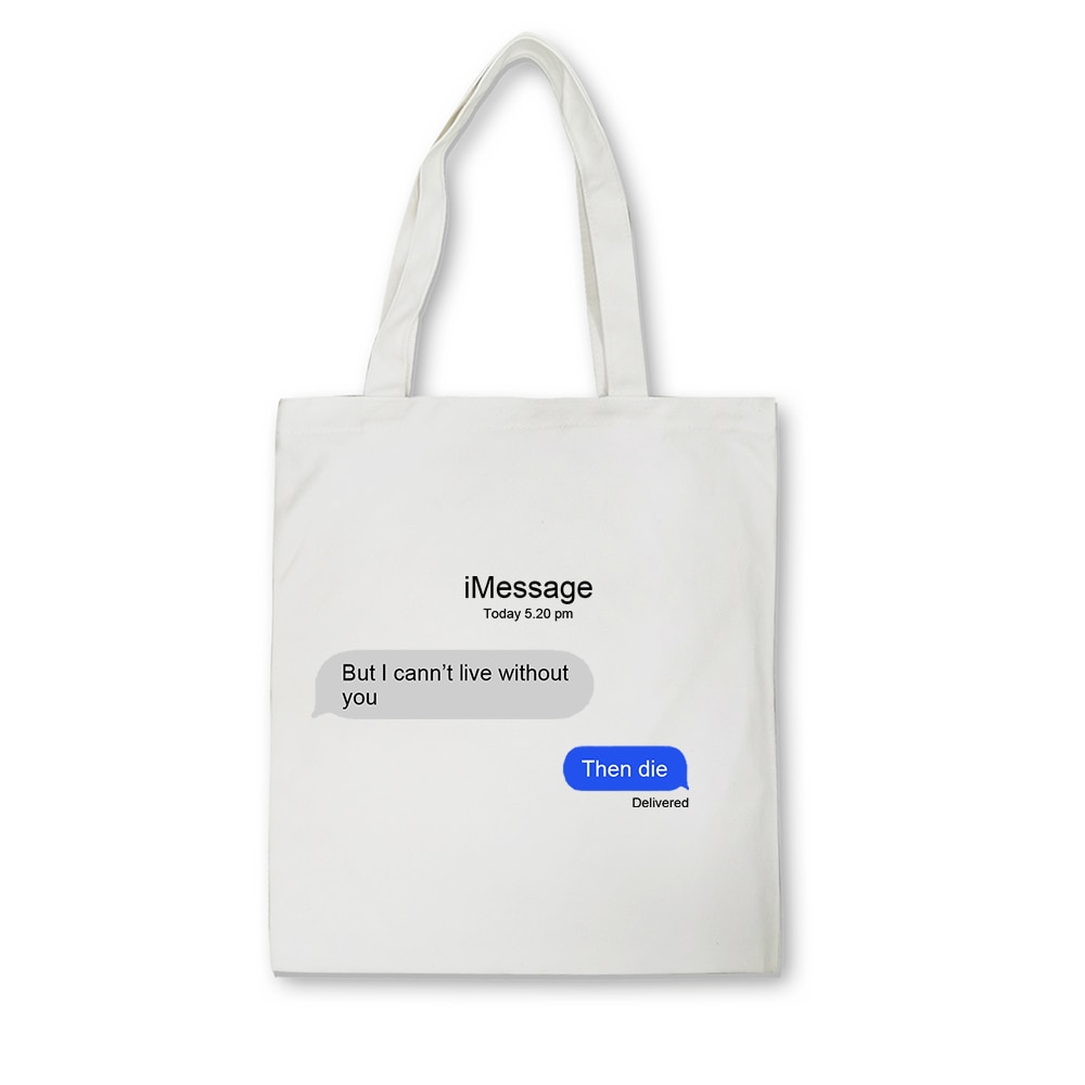 Drôle d'être un homme gentil imprimer dames sacs à main toile sac fourre-tout coton Shopping femmes Eco réutilisable épaule Shopper sacs lettre