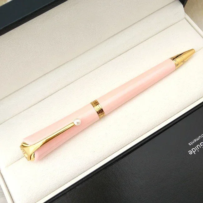2025 bolígrafo rojo rosa negro oro perla clip Muse Marilyn Monroe rolller bolígrafos papelería coreana: Gris oscuro / efectivo