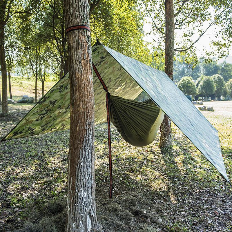 Utendørs presenning camping fortelt vanntett og fuktsikker matt trekant kalesje Strand fortelt strandtelt regntett