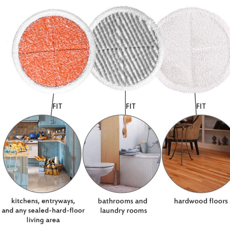 10 Packs Heavy Scrub Mop Pads Replacement For Bissell Spinwave 2039A 2124 Hard Floor Mop Cloths Household Home Cleaning Pad Kit