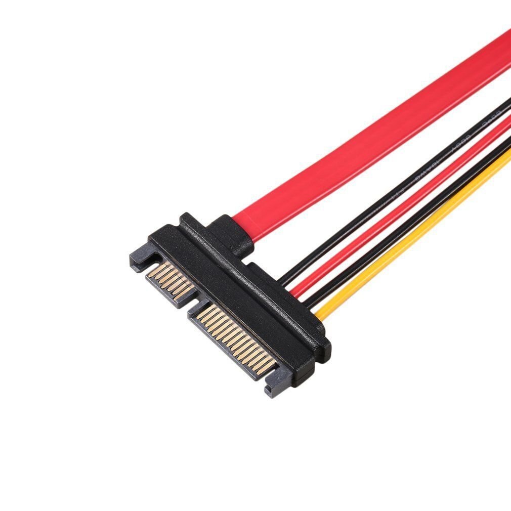 30CM 15+7 Pin SATA HDD Extension Cable Data & Power Male to Female Hard Drive Extend Cable Cord