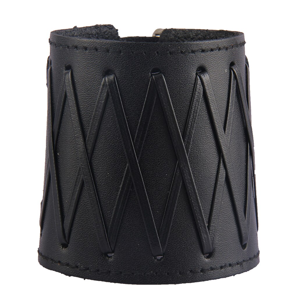 PU Leather Arm Armor Cuff Wristband Gauntlet Arm Guards Bracelet Women Men
