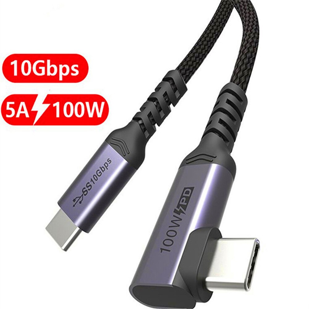 Usb C Kabel Pd 100W 10Gbps Usb Type C 3.1 Gen2 Kabel Voor Telefoon Macbook Pro/Air dell Xiaomi 20V/5A 4K @ 60Hz Snel Opladen Kabels