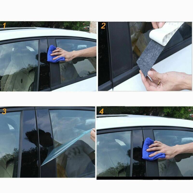 6Pcs Deurstijl Trim Exterieur Zwarte Glossy Voor Bmw 5 Serie F10 Vervanging