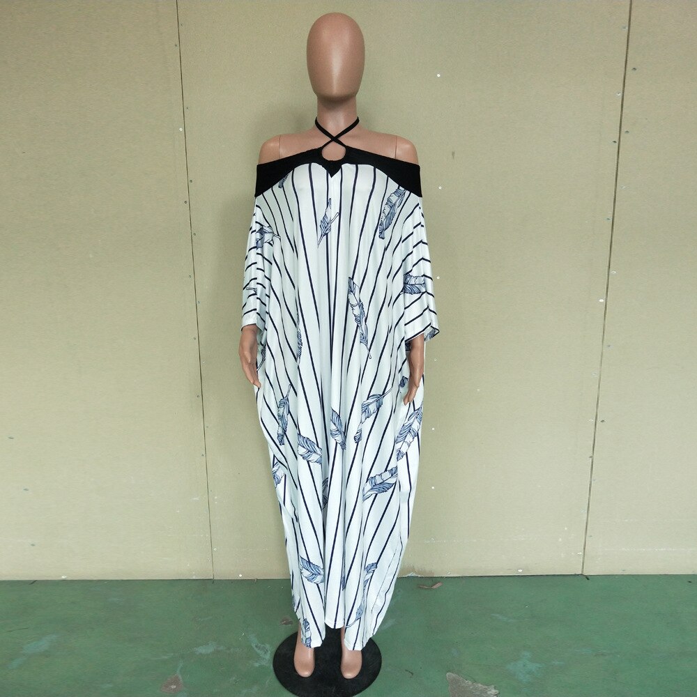 Afrikanische Kleider Für Frauen Neue frauen Kleidung Weg Von Der Schulter Lange Ärmeln Spezielle Lange max Kleid