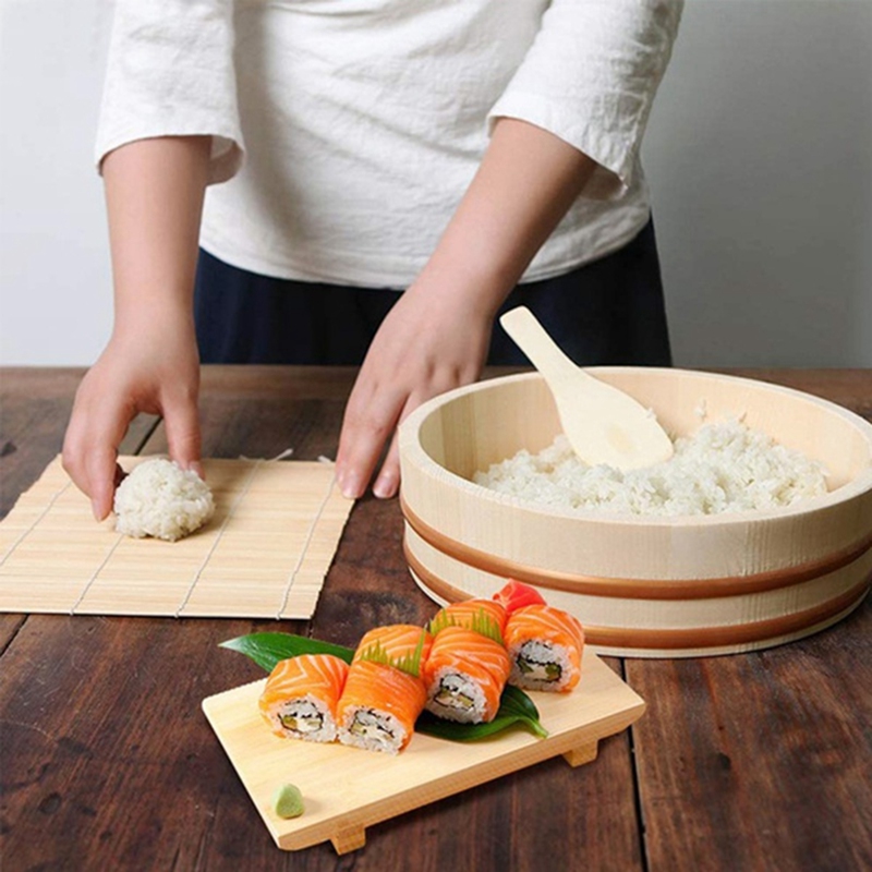 Seau en bois japonais de riz Sushi, seau de mélange de riz coréen, seau de récipient Simple pour la cuisine maison Restaurant