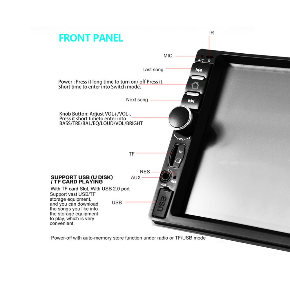 Seat Leon-Radio con reproductor de pantalla táctil, Radio con reproductor, Android, 2 din, 1p, para Accord 8, 7018B/7010B
