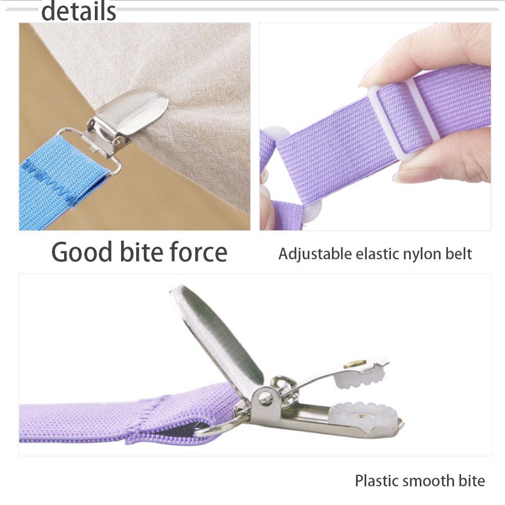 4 unids/set elástico cama pinzas para hojas ajustable pesado pinzas correas de la Liga