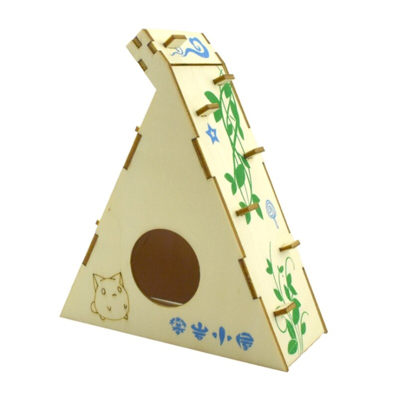 Laberinto de madera para hámster, jaula de túnel, balancín para casa, animales pequeños, juegos interactivos para mascotas, juguetes para ejercicios para ratas: F
