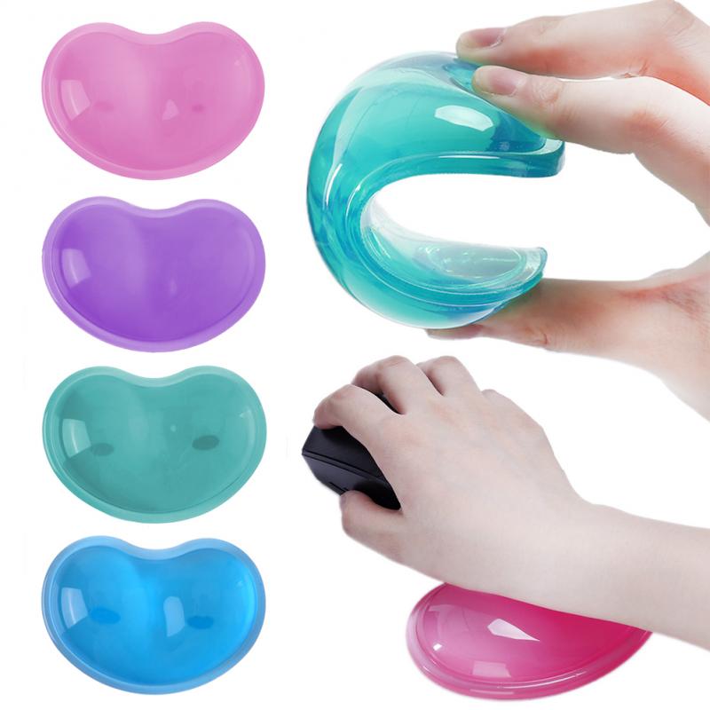 3D Wavy Comfort Gel Computer Mouse Hand Wrist Rests Support Cushion Pad Silicone Heart-shaped Computer Mouse Wrist Pad