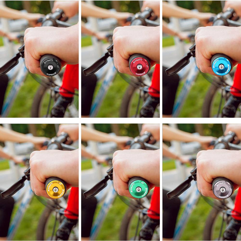 WAKE-Puños de manillar de bicicleta de montaña, 1 par, de aleación de aluminio, tapones para manillar de bicicleta de montaña, tapas para manillar de bicicleta al aire libre