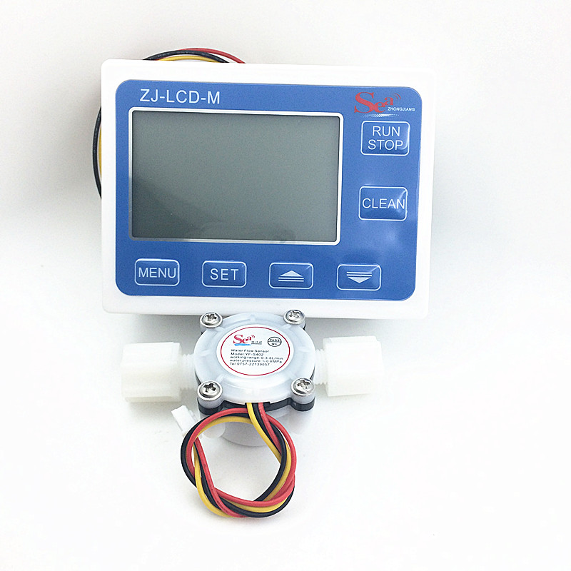 Flow Meter Water Gauge Flowmeter Caudalimetro Teller Flow Indicator Sensor Flow Sensor Met Lcd Flow Meter 3-24V 0.3-6L/Min