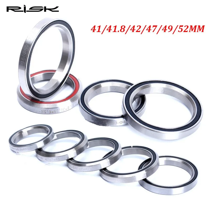 Risque casque de vélo roulement en acier 41/41.8/42/47/49/51/52mm roulements de casque de vélo de route de montagne pièces de réparation accessoires de vélo