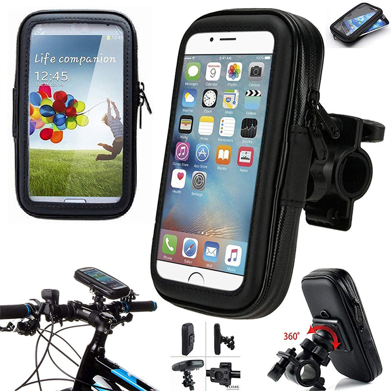 Cykel telefonväska styre telefonhållare fäste mountain mtb cykel motorcykel telefonställ stödpåse för 5-6.5 tums telefoner