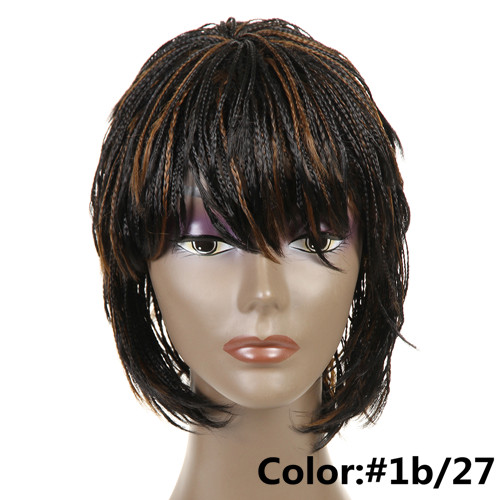 Feibin perruques tressées court Afro torsion synthétique tressage cheveux perruque B195: P1b / 27